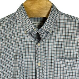 Peter Millar Elton Crown Lite  Men Large Check MS23W16LTB Sport  Shirt